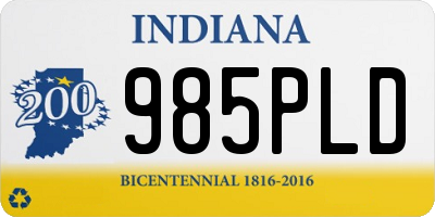 IN license plate 985PLD