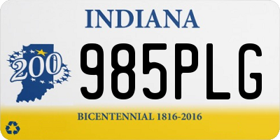 IN license plate 985PLG