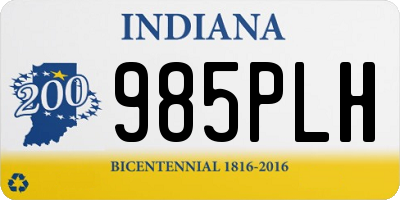 IN license plate 985PLH