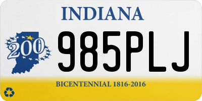 IN license plate 985PLJ