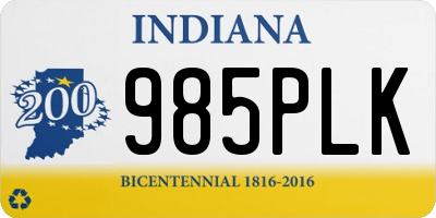 IN license plate 985PLK