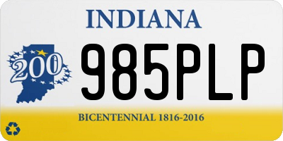 IN license plate 985PLP