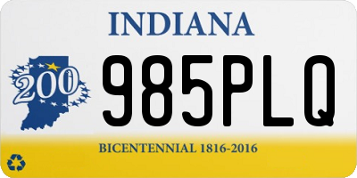 IN license plate 985PLQ