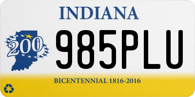IN license plate 985PLU
