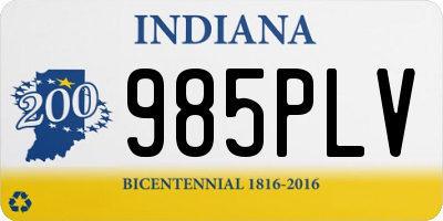IN license plate 985PLV