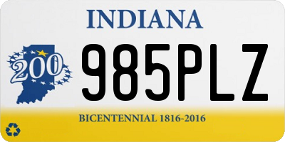 IN license plate 985PLZ