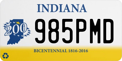 IN license plate 985PMD