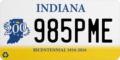 IN license plate 985PME