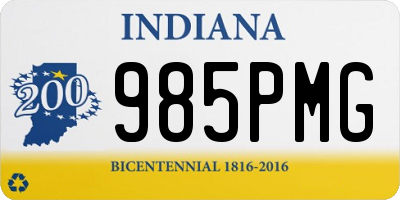 IN license plate 985PMG