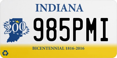 IN license plate 985PMI