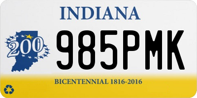 IN license plate 985PMK