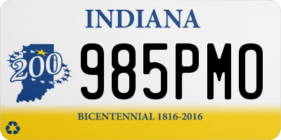 IN license plate 985PMO