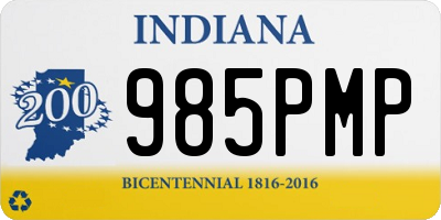 IN license plate 985PMP