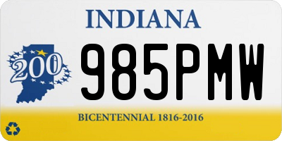 IN license plate 985PMW