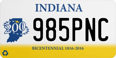 IN license plate 985PNC
