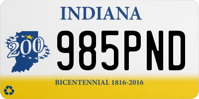 IN license plate 985PND