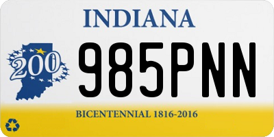 IN license plate 985PNN