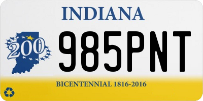 IN license plate 985PNT