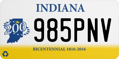 IN license plate 985PNV