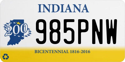 IN license plate 985PNW