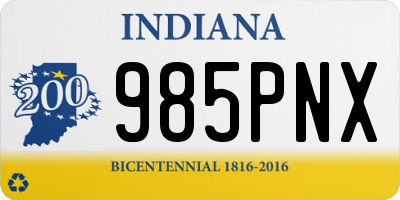 IN license plate 985PNX