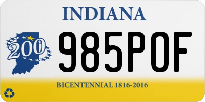 IN license plate 985POF