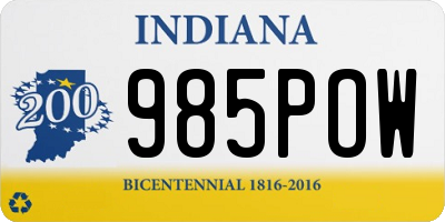 IN license plate 985POW