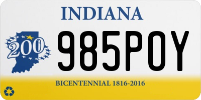 IN license plate 985POY