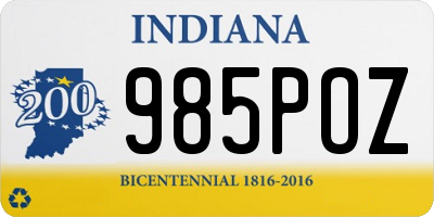 IN license plate 985POZ