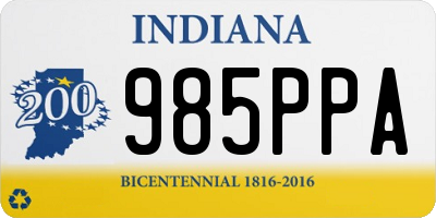 IN license plate 985PPA