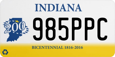 IN license plate 985PPC