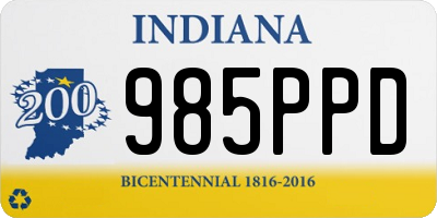 IN license plate 985PPD