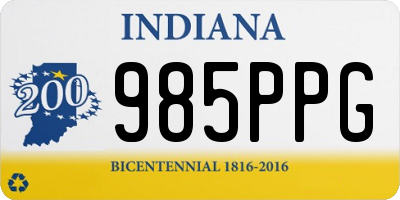 IN license plate 985PPG