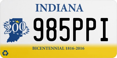 IN license plate 985PPI