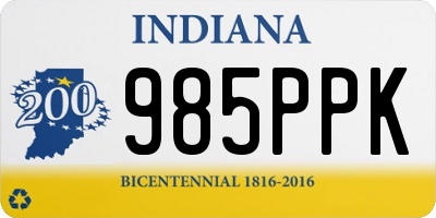 IN license plate 985PPK
