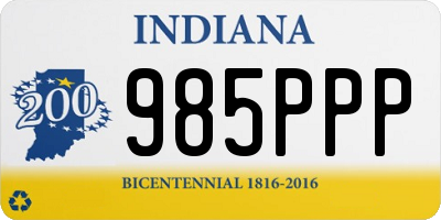 IN license plate 985PPP