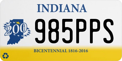 IN license plate 985PPS