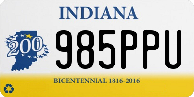 IN license plate 985PPU