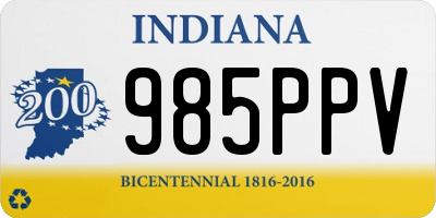 IN license plate 985PPV