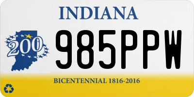 IN license plate 985PPW