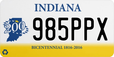 IN license plate 985PPX