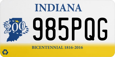 IN license plate 985PQG