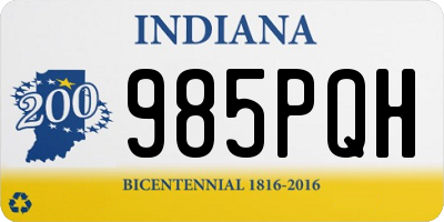 IN license plate 985PQH