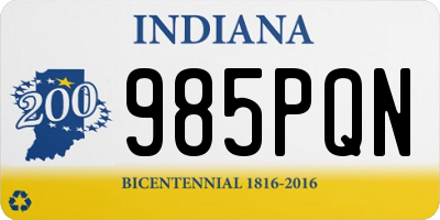 IN license plate 985PQN