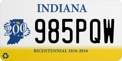 IN license plate 985PQW