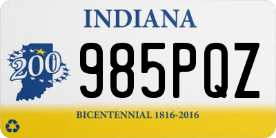 IN license plate 985PQZ