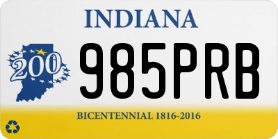 IN license plate 985PRB