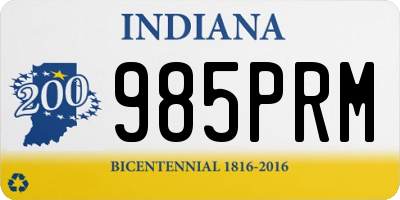 IN license plate 985PRM