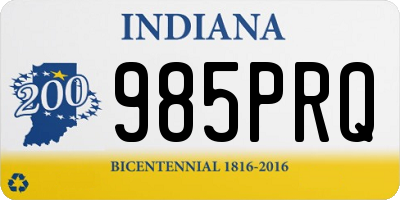 IN license plate 985PRQ