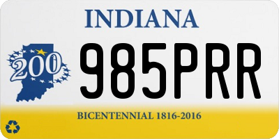 IN license plate 985PRR